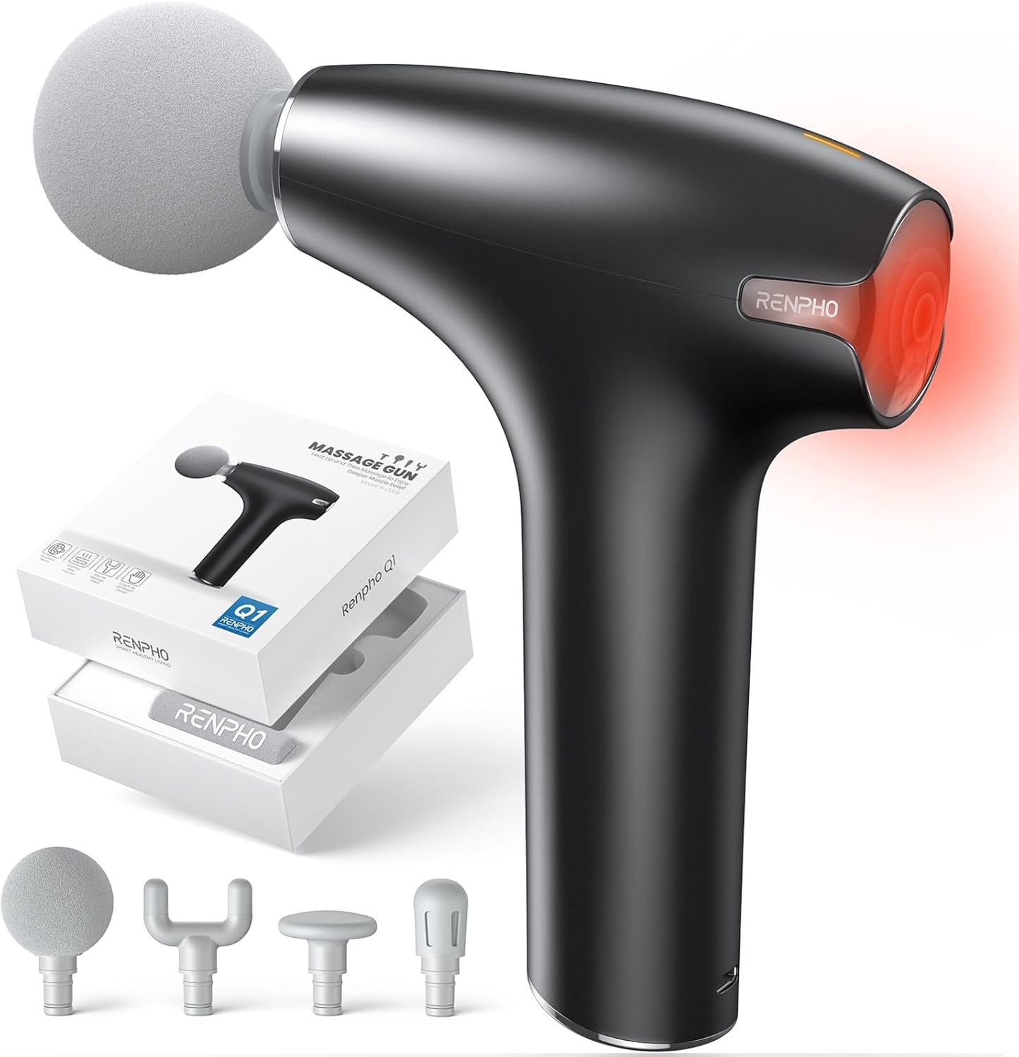 RENPHO Micro One Super Mini Massage Gun for Women, Portable Travel Massager for Muscle Relief, FSA Approved, 4-Speed Percussion Massage Gun for Office, Home & Daily Comfort, HSA