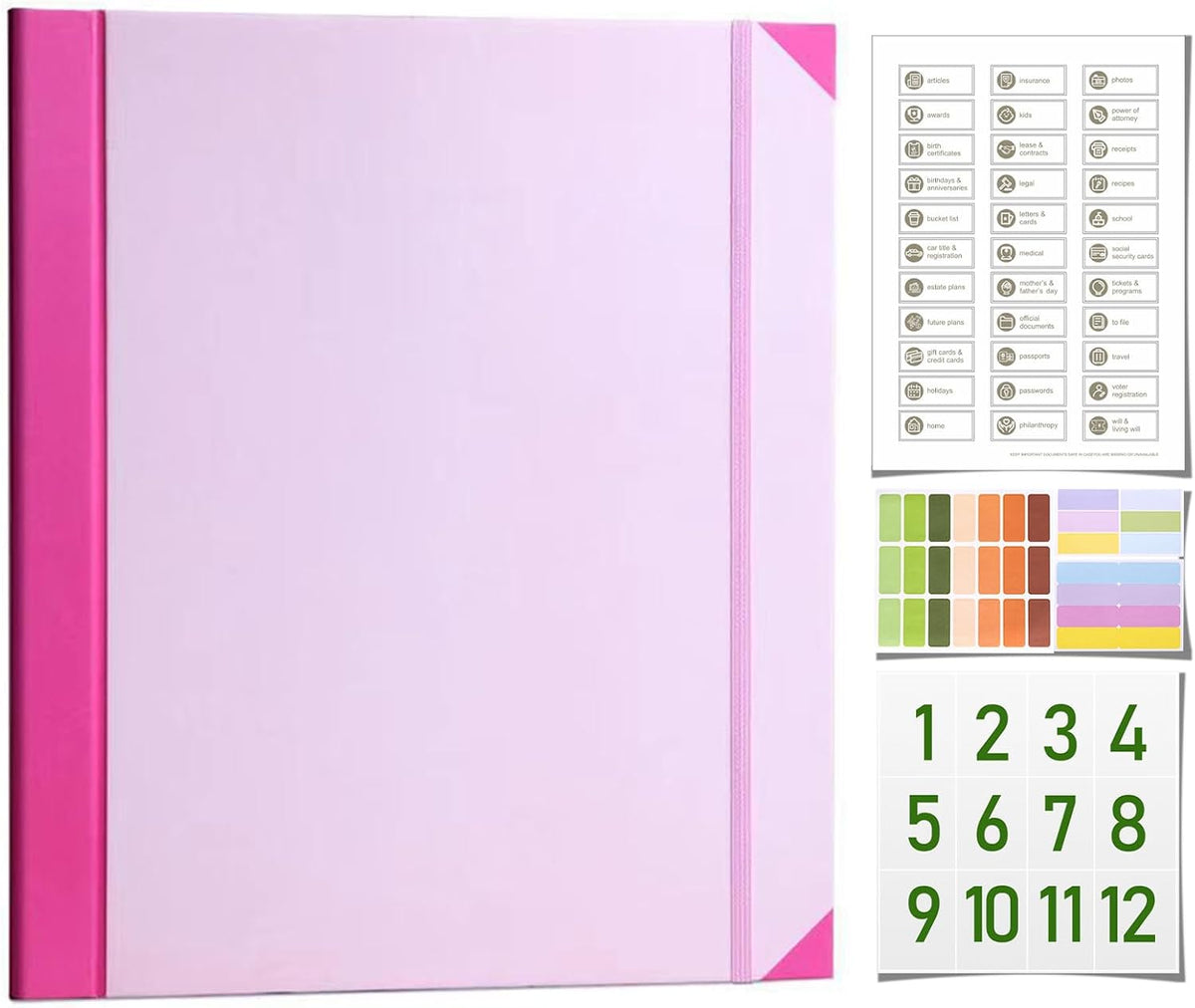 The Life Book Document Organizer - Binder for Important Documents, Document Organizer Foliofor Bills Checks Birth Certificates etc