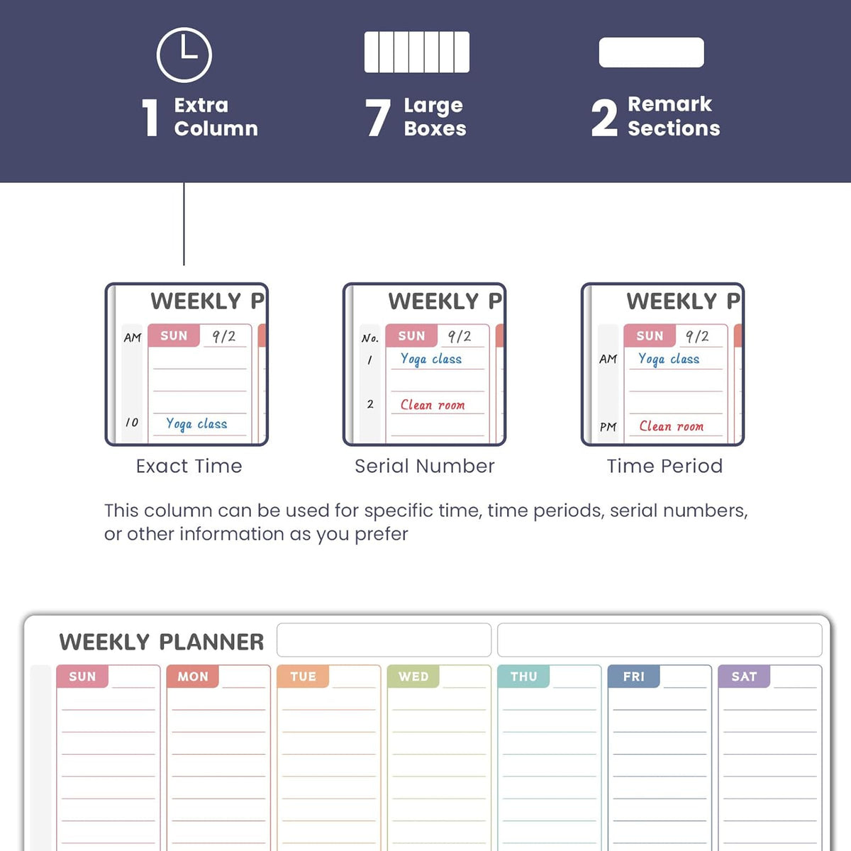 ALEZEL Magnetic Weekly Calendar Whiteboard for Fridge