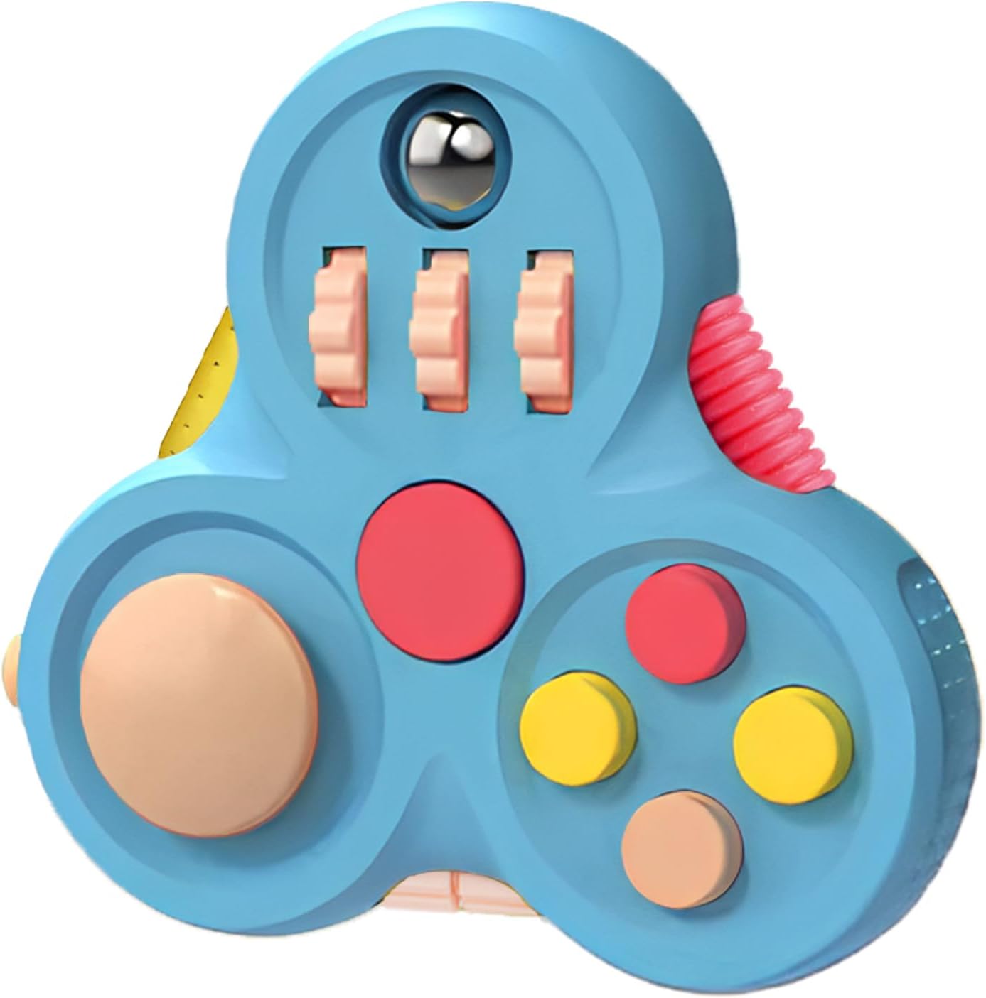 Yrissmiss Fidget Toys for Adults, Fidget Pad Easter Basket Stuffers for Boys Girls,Stress Relief Cube Clicker Controller with Quiet Fidgets,ADHD Autism Fidget Spinner for Office Desk Travel