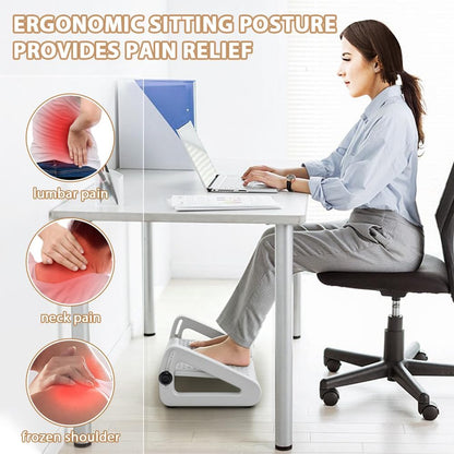 CasaZenith Foot Rest, Six Heights Adjustable Foot Rest for Under Desk at Work, Ergonomic Foots Stool for Under Office Desks, Under Desk Footrest with Foot Massage Roller, Chair Footrest for Leg Rests