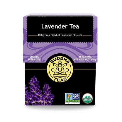 Buddha Teas Organic Lavender Tea - Herbal Tea, Microplastic & Caffeine Free