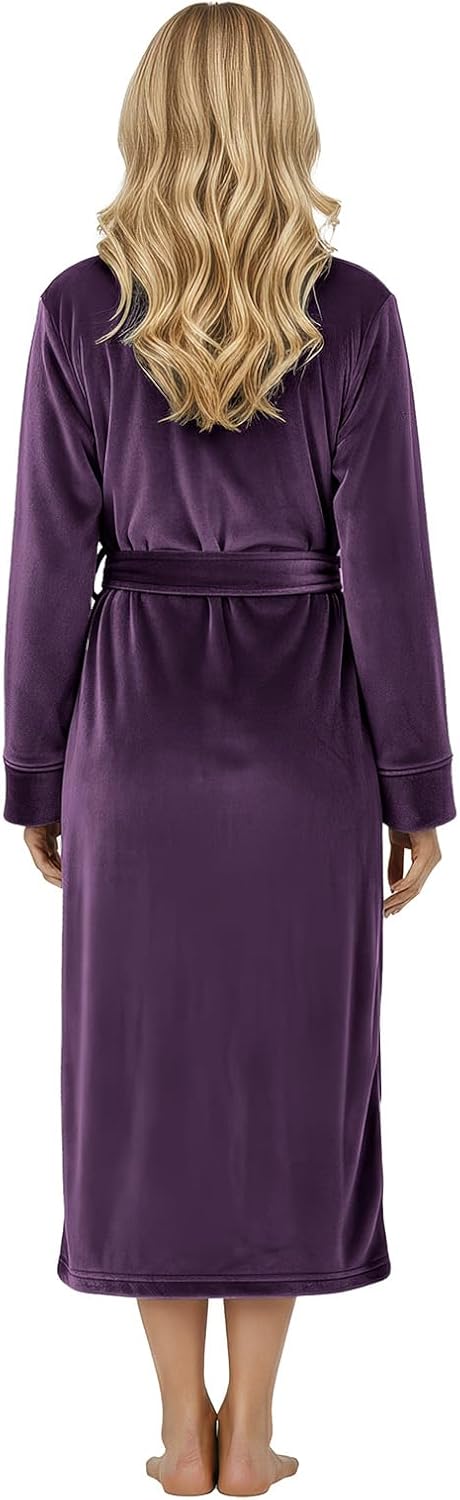 Premium Ultra Soft Robes for Women Plush Fleece Long Bathrobe