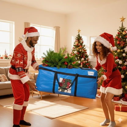 TAILI 69 Gallon Extra Large Storage Bags with Visible Window,Blue