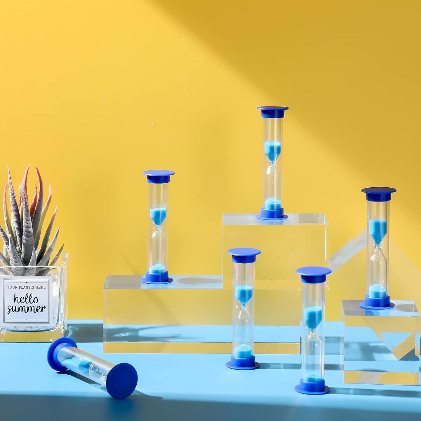 Queekay 48 Pcs 2 Minute Sand Timer for Kids, Mini Hourglass Bulk Sand Clock Timer for Adult Kids in Classroom Kitchen Games Office School(Colorful)