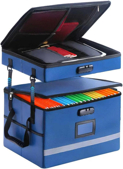 EXLIFBAG Fireproof File Organizer with Lock, 1 Layer
