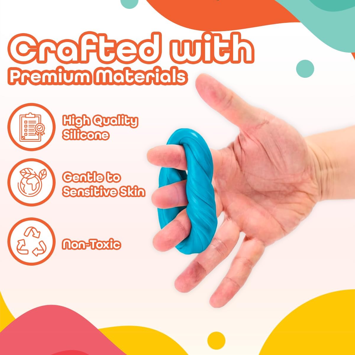 Playbees Therapy Putty for Hand Therapy – Sensory Exercise Putty for Kids & Adults, Therapeutic Hand Putty for Physical Therapy Supplies, Hand Therapy Putty - Extra Soft, Soft, Medium, Firm