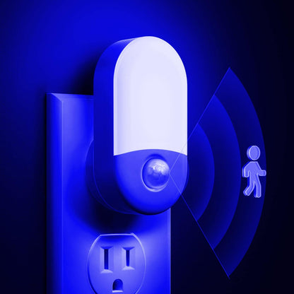 L LOHAS LED Amber Night Light, 2 Pack, Night Lights Plug into Wall Motion Sensor, 0.6W 2000K, LED Nightlights, 30/60LM Adjustable Brightness, Automatic Low Blue Nightlight for Kids, Bathroom, Hallway