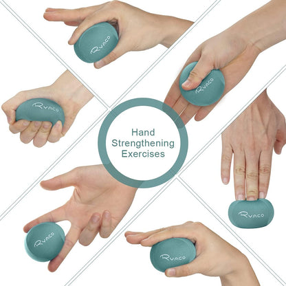 Ryaco Stress Balls for Adults, Balls for Hand Therapy, Relief Anxiety Stress Ball, Physical Therapy Fidget Stress Ball, Hand Exercise Ball for Grip Strength, Tri-Density Stress Balls
