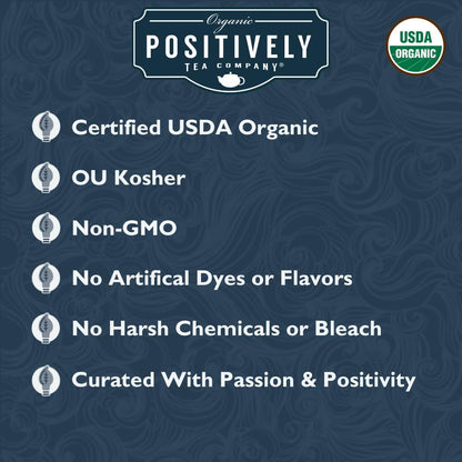Organic Positively Tea Company, Lavender Chamomile, Herbal Tea, Loose Leaf, 16 Ounce