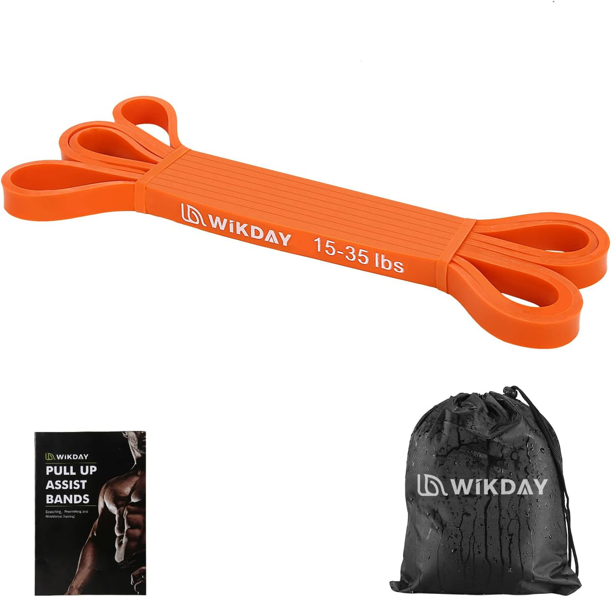 WIKDAY Resistance Bands for Working Out, Exercise Bands, Workout Bands, Pull Up Assistance Bands for Body Stretching Training Physical Therapy Muscle Training for Men & Women