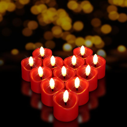 24 Pack Flameless Tealight Candles Battery Operated Tea Lights, Realistic Flickering Electric LED Tea Lights, 3D Wick Fake Tea Lights for Votive, Festival, Party, Wedding Decor