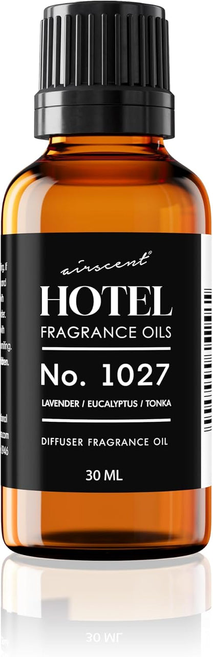 AirScent Hotel Diffuser Oil No. 1027 - Zen Hotel Scent Inspired - 120 mL | Lavender Eucalyptus Tonka - Premium Fragrance Oil for Ultrasonic and Waterless Diffusers and Crafting - 4 fl oz Bottle
