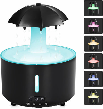 Missfly 300ml Cloud Shape Cool Mist Humidifier Diffuser, 360° Rotatable, Quiet Auto Safety Shutoff, Easy Refill Home Bedroom Office (White)