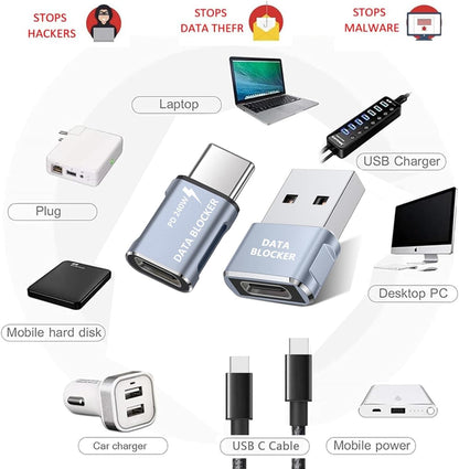 USB Data Blocker USB C Data Blocker for iphone15 16 17—Charge-Only