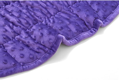 TONGDADA Weighted Lap Blanket 7lbs for Adult,Perfect for Relaxation, Lounging, Napping, Sleeping & Travel,Luxury Minky Weighted Body Blanket,Weighted Throw Blanket-Dark Grey Minky Dot, 29" x 24"