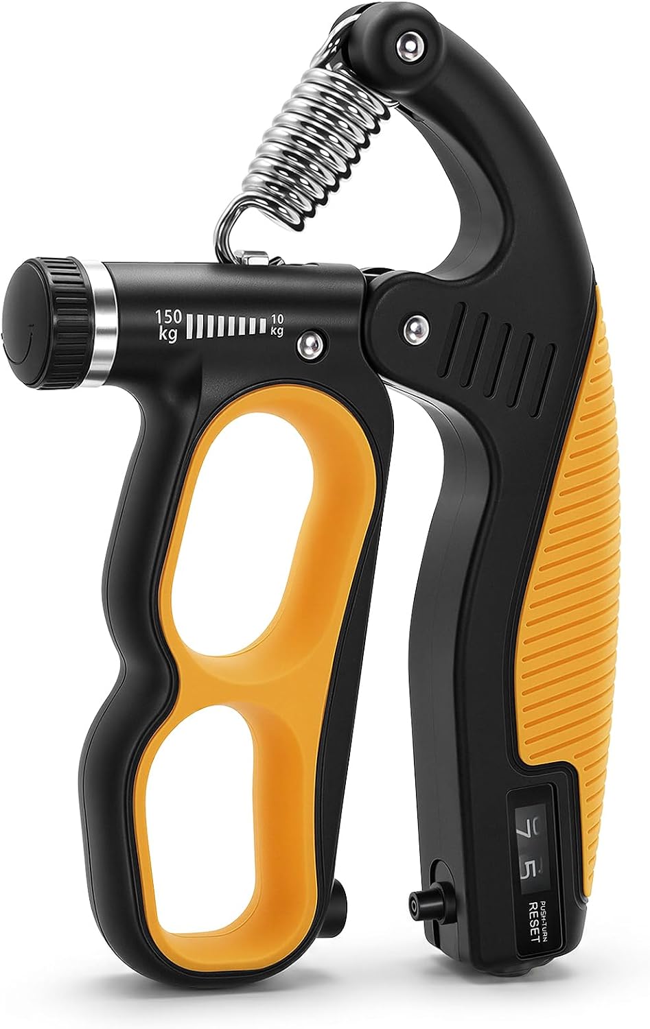Grip Strength Trainer Adjustable 22-330 lbs, Hand Gripper Strengthener with Counter, Heavy Duty Forearm Strengthener, Wrist & Finger Exerciser, Grip Trainer for Hand Strength, Rehab & Workout, Orange