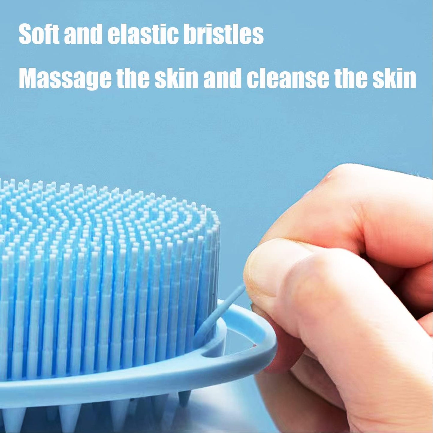 Pink Exfoliating Body Scrubber and Shower Brush - Soft Silicone Loofah for Kids and Adults - All Skin Types