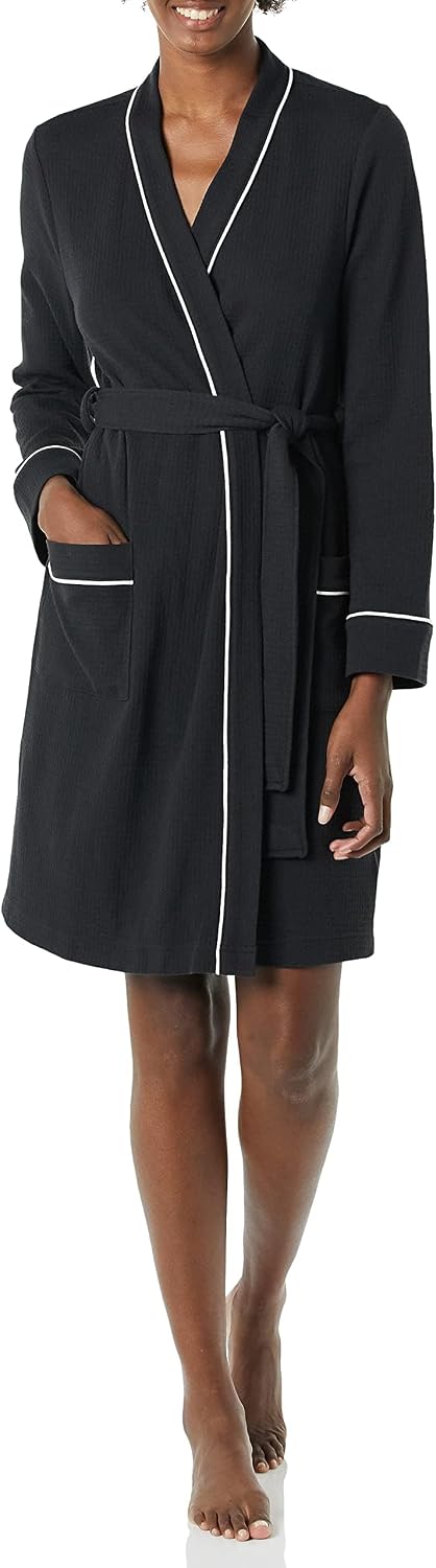 Amazon Essentials Women's Lightweight Waffle Full-Length Bath Robe (Available in Plus Size)