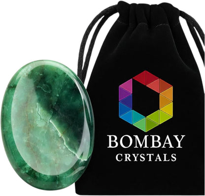 Natural Polished Thumb Palm Crystal for Meditation, Labradorite Worry Stone for Stress Relief, Anxiety Support & Pocket Reiki Healing