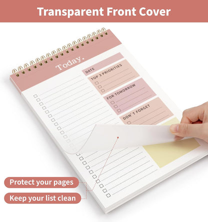104 Pgs Weekly To Do List Notepad, 52 Duplex-Printed Undated Sheets 100 GSM（8.5"×11") Weekly Desk Planner For Work Home School Office Desk Accessories Supplies & Goal Setting Tasks - Green
