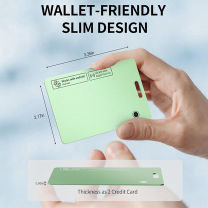 2 Pack Wallet Tracker Card for Apple & Android, Tracking Card for Backpacks