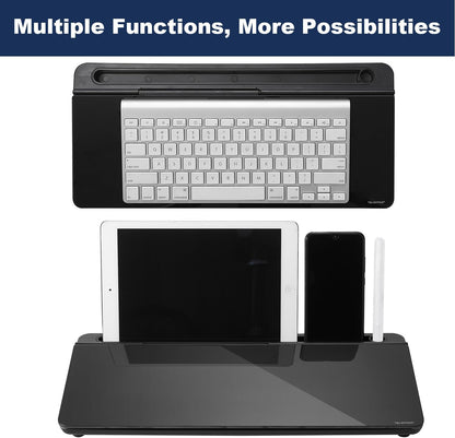 TSJ OFFICE Whiteboard Weekly Dry-Erase-Board - Desktop White Board Calendar Desk Organizers with Accessories Computer Keyboard Stand with Drawer, for Office, Home, School Supplies - White Calendar