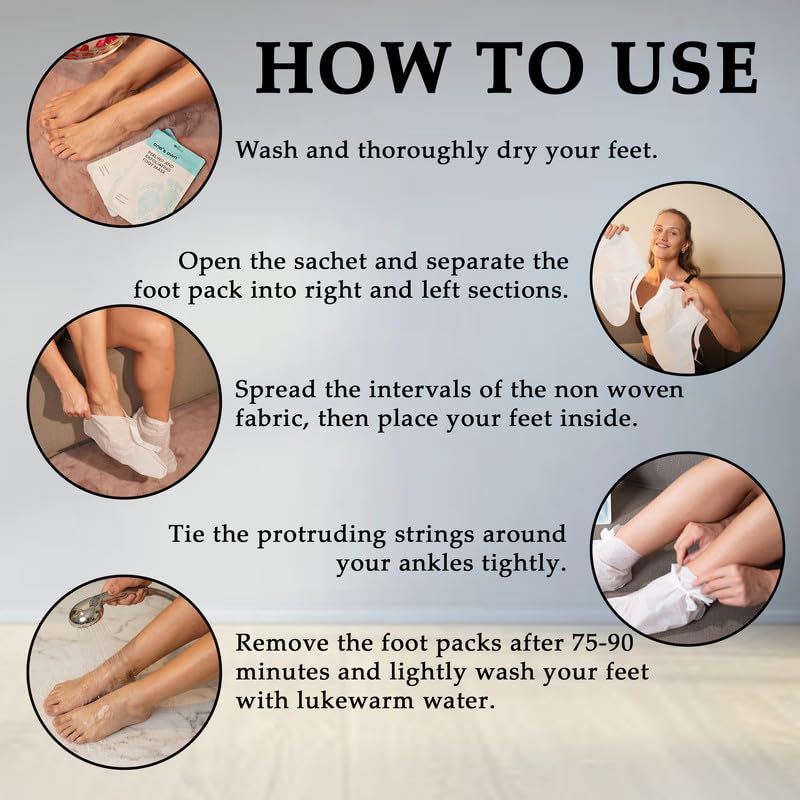 One's Own Korean Exfoliating Foot Peeling Mask, Moisturizing Foot Mask for Dry Cracked Feet, Feet Exfoliator to Peel Off Dead Skin & Callus Removal for Baby Soft Skin, Cruelty-Free & Safe, 2 Pair