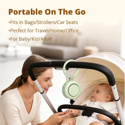 Portable White Noise Sounds Machine Car Seat Stroller Baby Shushing Soother 30 Soothing Sounds for Baby Kids Adults Pets 4 Timers Memory Function Brown Pink Noise Sleep Machine for Home Travel Office
