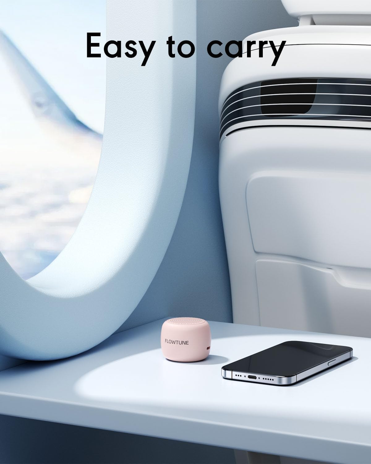 FLOWTUNE Sound Machine White Noise Machine for Baby Adults, 18 Non-looping Sounds, Timer, Memory Function, Portable Sleep Sound Therapy Gift (Mint Green)