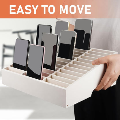 36 Slots Cell Phone Holder Classroom, Wooden Phone Lock Box