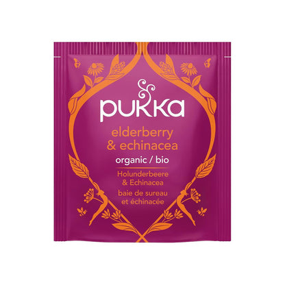 Pukka Elderberry & Echinacea Herbal Tea, 20ct (Pack of 6)