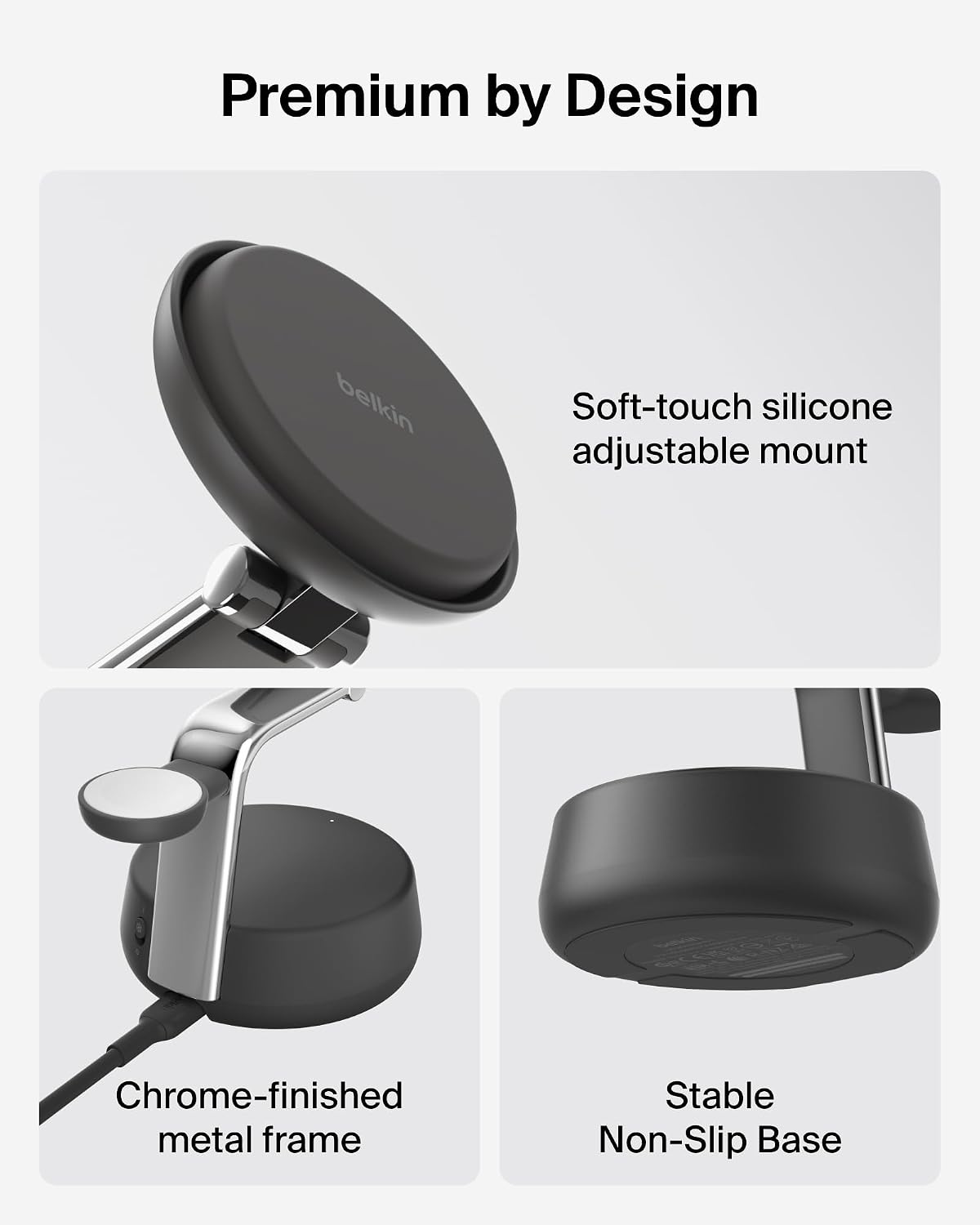 Belkin Qi2.2 25W Wireless 2 in 1 iPhone Charger, Fast Charging for Travel