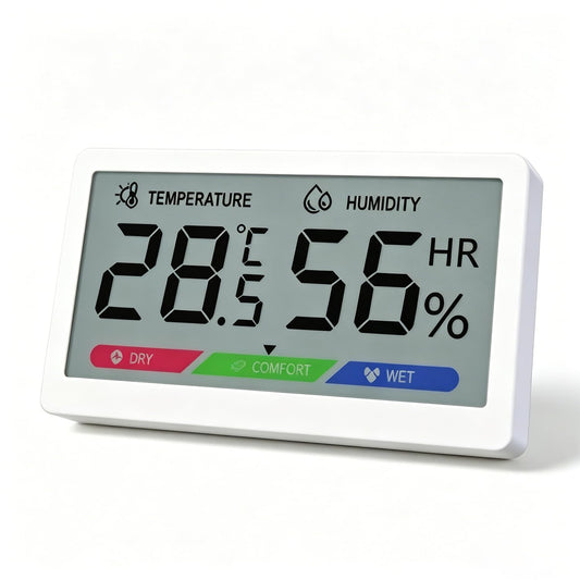 Digital Hygrometer Room Thermometer for Indoor Home Use, 3.08" Compact LCD Display, 15s Fast Refresh, 3-Color Comfort Indicator, High Accuracy Temperature Humidity Monitor