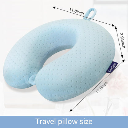 Neck Pillows for Sleeping Travel Pink Travel Pillow Comfortable U Shape Memory Foam Pillows Neck and Head Support Portable Travel Neck Pillow Suitable for Planes, Trains, Self-Driving Cars