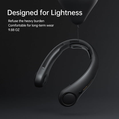 JISULIFE Portable Neck Fan Upgraded: Neckbrace Hands-Free, 5-Speed 5000 mAh