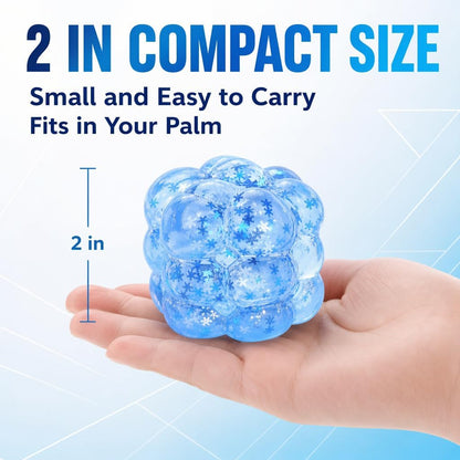 Squishy Textured Stress Balls 3pcs, Soft Memory Gel Squeeze Balls Fidget Toys for Kids/Adults Hand Exercises, Party Favors Anxiety Relief Squeeze Ball