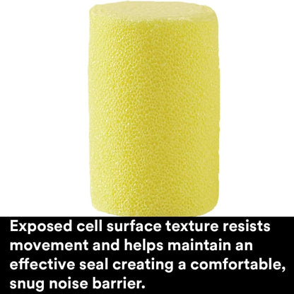 3M Ear Plugs, E-A-R Classic 310-1001, 200 Pairs of Disposable Earplugs, 1 Pair/Pillow Pack, Uncorded, Noise Reduction Rating 29 dB NRR, Foam, Regular Size, Roll Down, Yellow