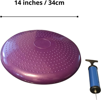 DEZAL Dog Balance Disc Cushion 14" - With 2 Exercises and Pump - Dog rehab Exercise Strength Endurance Conditioning Fitness Flexibility Rehabilitation Physical Training Tool for Senior Dogs