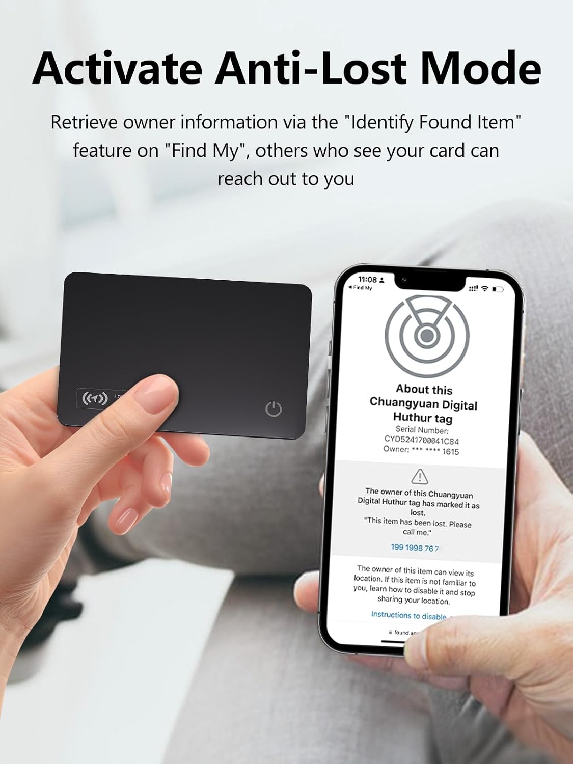 Wallet Tracker Card for Apple & Android