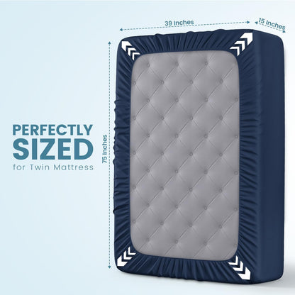 Queen Size Mattress Protector Waterproof, Premium 200 GSM Terry Mattress Cover, Soft & Breathable Bed Cover, Fitted Sheet Style Stretchable Deep Pockets 17" by Utopia Bedding (White)