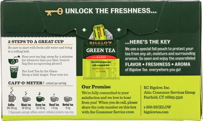 Bigelow Tea Green Tea with Mint, Caffeinated Tea with Green Tea and Peppermint, 20 Count (Pack of 6), 120 Total Tea Bags
