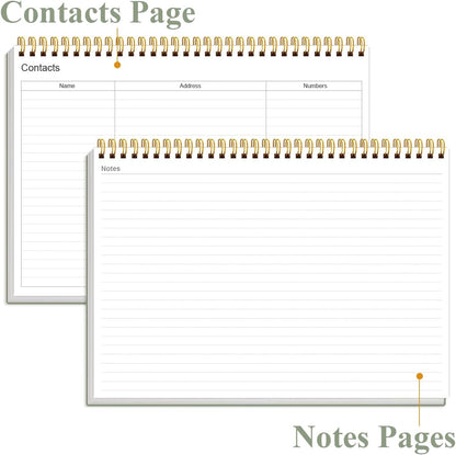 Weekly Productivity Planner - 8" x 11" Dashboard Desk Pad/Planner, Habit Tracker, Spiral Undated Weekly Planner for Office/School/Home, 54 Weeks, Grey