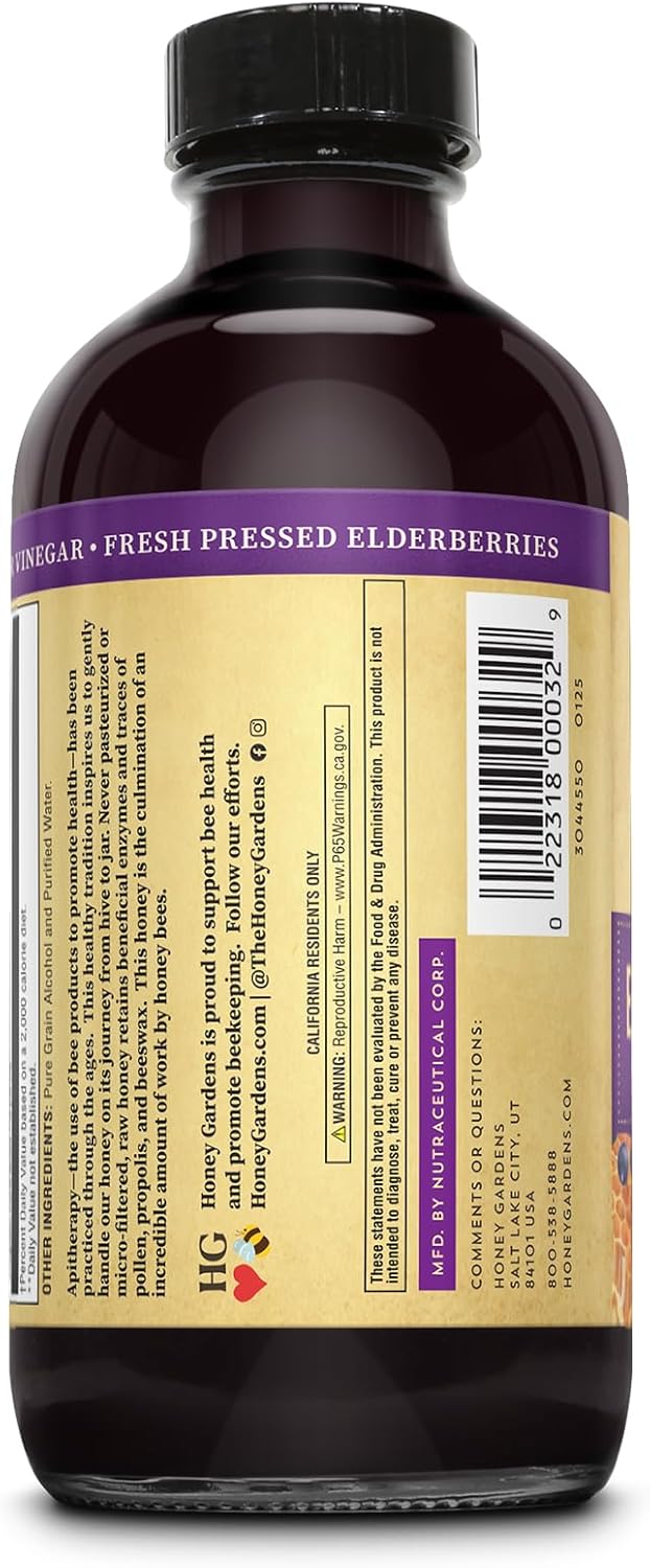 Honey Gardens Elderberry & Honey Immune Syrup, 8 fl oz