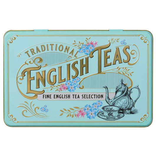 Vintage Victorian Tea Tin with 72 Assorted Fine English Teabags