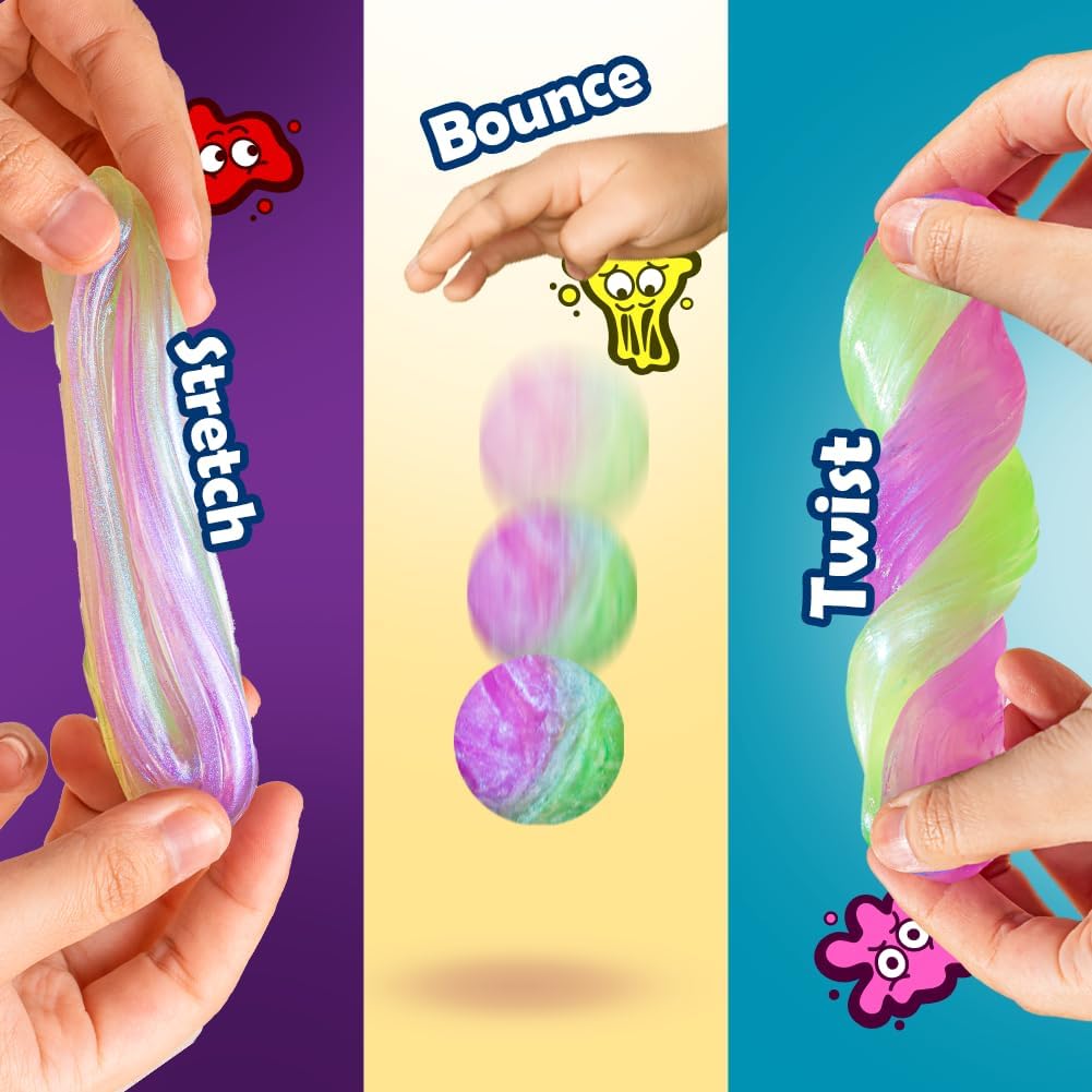 WATERELF Galaxy Putty Slime for Kids - Children's Day Gift, Fidget Sensory Artistic Therapy Putty Toys for Boys Girls Adults, Stress Relief Non-Sticky, 3.11 Inch 3.2 Oz – Golden/Red