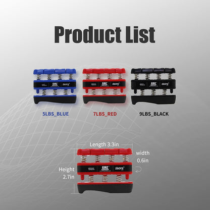 GM2 Grip Exerciser, Hand Exerciser, Finger Exerciser. 9lb(Black) 7lb(Red) 5lb(Blue)