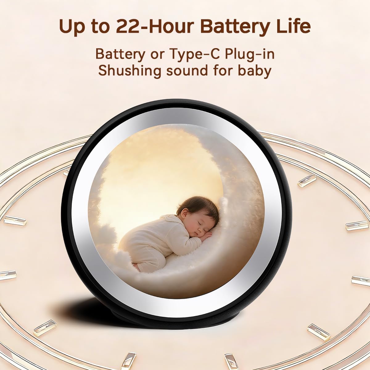 Sound Machine Baby Patter for Sleeping Cute White Noise Machine for Baby Kids Adults with 32 Soothing Sounds 32 Volume Levels Brown Noise Machine with 4 Timer Memory Funtion for Travel Office Privacy
