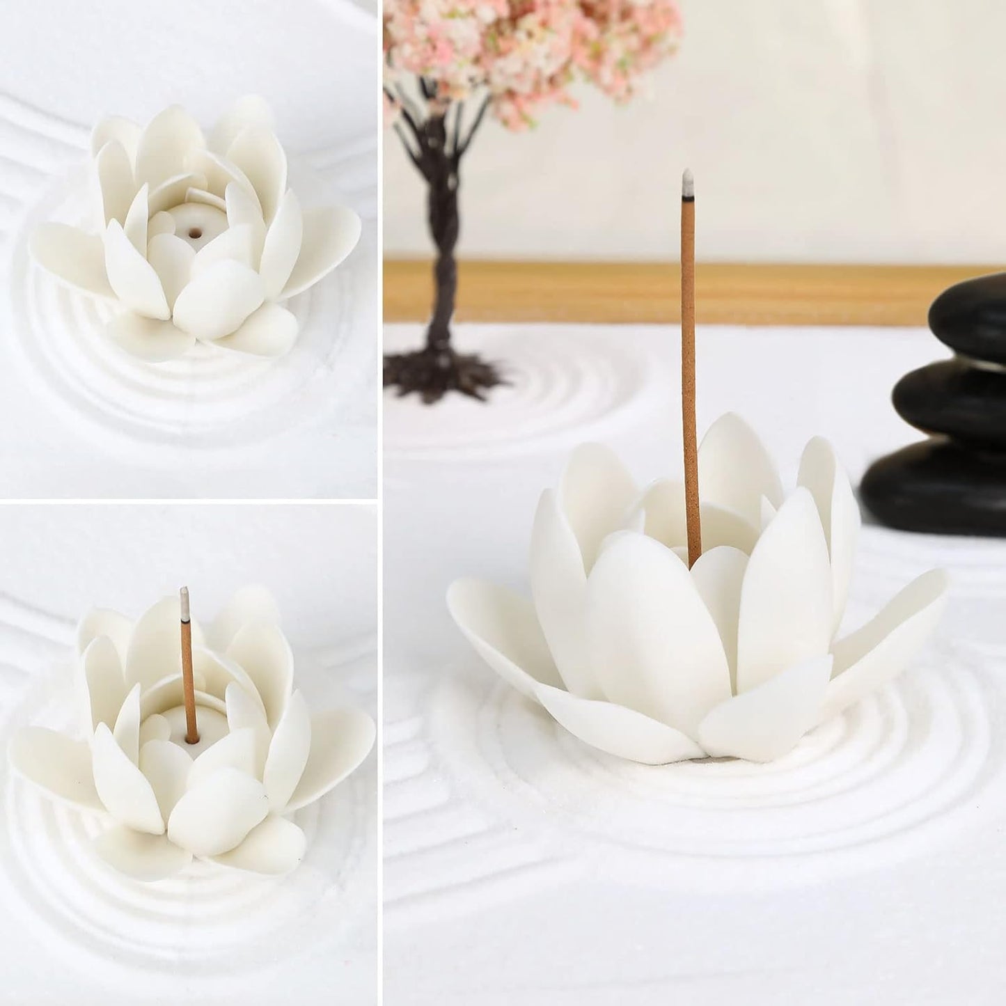 Mini Zen Garden for Desk Bodhi Tree and Buddha | Desktop Sand Tray Japanese Zen Garden Kit for Therapy Office Decor, Home Decor, Meditation Gifts