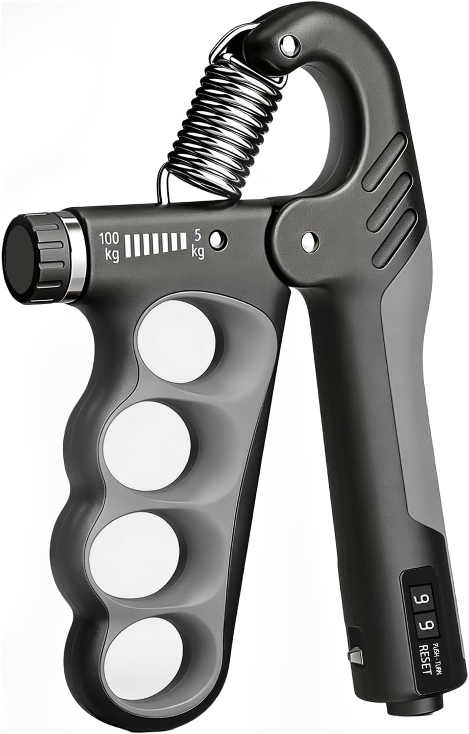 Hand Gripper Strengthener, 11-220LBs Adjustable Resistance Grip Strength Trainer with Counter, Forearm Exerciser for Injury Recovery and Muscle Building